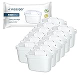 Wessper® AQUAMAX Wasserfilter kartuschen kompatibel mit BRITA Maxtra+, Style, Marella, Elemaris, XL, Fun - Pack 12