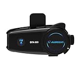Albrecht BPA 600 Motorrad Headset, 15550, BT Bluetooth Motorrad Kommunikation zum Musikhören, Telefonieren und für Navi-Ansag