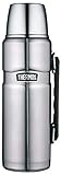 THERMOS Thermosflasche Edelstahl Stainless King, Edelstahl mattiert 1,2L, Isolierflasche mit Trinkbecher 4003.205.120 spülmaschinenfest, Thermoskanne hält 24 Stunden heiß, 24 Stunden kalt, BPA-F