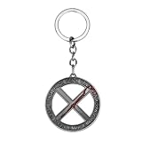 X-men Symbol Schlüsselanhänger Cool X Buchstabe Einfacher Kreis Anhänger Schlüsselanhänger, grau, O