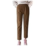 Jogginghose Damen Thermohose Fleece Hose Warme Gefüttert Jogging Hose für Frauen Sporthose Lange Thermohose Freizeithose Trainingshose Slim Fit Sweatpant Outdoor Sport Fitness Hose Yogahose F