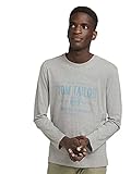 TOM TAILOR Herren Logoprint Longsleeve T-Shirt, 11087 - Middle Grey Melange, XL