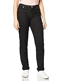 Moschino Love Womens Skinny Five Pocket Trousers with golden Heart Logo tab on Back Belt Jeans, Black, 31