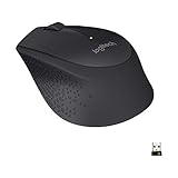 Logitech M280 Kabellose Maus, 2.4 GHz Verbindung via Nano-USB-Empfänger, 1000 DPI Optischer Sensor, 18-Monate Akkulaufzeit, 3 Tasten, PC/Mac/Chromebook - Schw