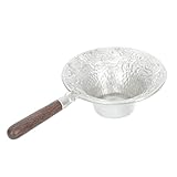 Holibanna Teesiebs Metall Teefilter mit Holzgriff Tee Leck Zinnfilter Pot für Chinesischen Kungfu Tee Set Zubehö