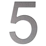 Edelstahl Hausnummer - Design Türnummer - Höhe 76mm - Aufkleber (5)