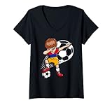 Damen Dabbing Soccer Boy - Armenien Trikot Armenian Football Fans T-Shirt mit V