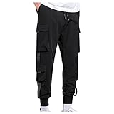 Binggong Cargo Hose Herren 3/4 Cargohose Lange Regular Fit Cargo Hose Freizeithose Wanderhose Trekkinghose Outdoorhose für Männer mit Viele Taschen Sporthose Streetwear Arb