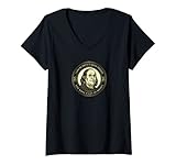 Damen Ben Franklin - Geld verdienen T-Shirt mit V