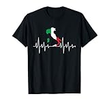 Herzschlag Herzfrequenz Herzlinie Italien Flagge T-Shirt T-S