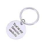 VOSAREA Schlüsselanhänger Du bist Mein Lieblings-Arschloch Edelstahl Schlüsselanhänger Funny Valentine's G