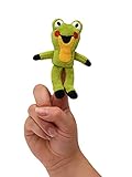 Zdenek Miler Fingerpuppe Plüsh Tierhandpuppe Handpuppe Handspielpuppe Original Der Kleine Maulwurf The Little Mole Krtek Krtecek Frosch, 10 cm, für Kinder Jungen M