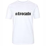T-Shirt #Avocado Größe 4XL Farbe Weiss Druck schw