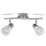 B.K.Licht LED Decken-Strahler I 2-flammig I drehbar I schwenkbar I inkl. 2x 5 W LED Leuchtmittel l Deckenlampe I Deckenleuchte I E14 I IP20