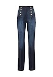 Guess Guess 5 Taschen Damen Faye Pant w1ba11 d4hg2, Blue Guitar, 37