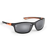 Fox Sunglasses - Polarisationsbrille, Modell:schwarz/orangener Rahmen/graue G