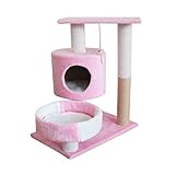 cat tree Katzenbaum for Indoor Katzen 27, 6 Zoll 3 Schichten Katze Eigentum Stabile Katze Kletterrahmen Komfortables Flanell Katze Haus mit Kratzer Pfosten Spaß Vergnügungspark