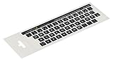 Lacerto® | 12x12mm Deutsche Aufkleber für PC/Laptop & Notebook Tastaturen mit mattem kratzfestem Laminat, Germany Keyboard Stickers QWERTZ | Farbe: Schw