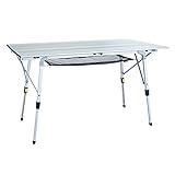 Uquip Variety L Aluminium Campingtisch - Stufenlos höhenverstellbar (120x70 cm)