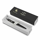 Parker Jotter XL Monochrom Kugelschreiber mit Gravur | Premium Stift | Geschenkbox | blaue Tinte | edel | personalisiertes Geschenk | Namen | graviert | Kuli | Geburtstag | hochwertig|Idee (Black)