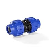 H2O-Flex PP-Fitting, Klemmverbinder - Kupplung für PE-Rohr, 25 mm, DVGW