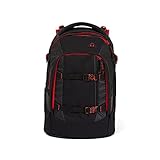 satch pack Schulrucksack - ergonomisch, 30 Liter, Organisationstalent - Fire Phantom - Black, einheitsgröß