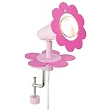 Elobra Klemmspot, Klemmlampe zum schrauben Blüte, Blumen Lampe, Kinderzimmer Wandlampe Kinderlampe für Mädchen, R