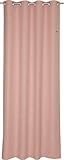 ESPRIT Ösen Vorhang rosa Blickdicht • Gardinen Vorhang 2er Set • Ösenschal 140 x 250 cm Harp • 100% Poly