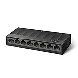 TP-Link Litewave 8 Port Gigabit Ethernet Switch | Desktop-Ethernet-Splitter | Kunststoffgehäuse | ungeschirmter Netzwerk-Switch | Plug & Play | lüfterlos leise | Unverwaltet (LS1008G)