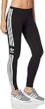 adidas Damen Leggings Trefoil, M Grey Heather, 34, DV2641