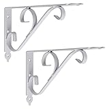 ZBYL Regalträger Schwerlast, Wandkonsole Regalhalterung, Regalträger für Wandschienen Regalwinkel, Rückenlehnenhalterung 200mm 300mm, für Haus Küche Büro, 2 Stück