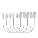 YOJA Kurze Ladekabel Kabel (25CM) Mini Ladekabel USB für Ladestation Power Bank (5er Pack, Schwarz)