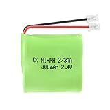 HTRN 2.4v 300mah 2/3aa NI-Mh Akku, Universalstecker Wiederaufladbarer Nimh Akk