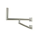 PremiumX 60cm Wandhalter Aluminium Wand Montage Winkel Halterung für Satelliten-Schüssel SAT-Antenne mit Zwei Wandp