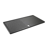 GFTIME 13191 43CM x 24CM Grill Plancha für Landmann EMAILLEE Triton 2 Bruleurs, Grill Gasgrill Gusseisen Hitze Plancha Platte Ei Huhn Braten Kochp