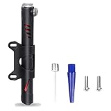 Bicycle Pump Mini, Bike Pump, Portable Air Bicycle, Mini Lightweight Hand for E-Bike - Fits Valves (Reversible Valve), Maximum Pressure 8 Bar (120 Psi), Portable, Comp