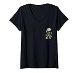 Damen Fleischfressende Pflanzen Venusfliegenfalle Karnivore Blume T-Shirt mit V