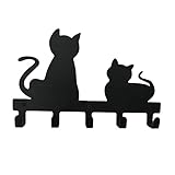 jbshop Garderobe mit Ablage 1 stück Wand montierte Kleidung Hut Haken kreative Mantel rast Katze geformte Kleidung Haken (12.97 x 6,56 x 1.34inch) Hutständer S