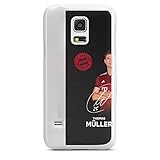 DeinDesign Hard Case kompatibel mit Samsung Galaxy S5 Mini Schutzhülle weiß Smartphone Backcover FC Bayern München Thomas Müller Offizielles Lizenzproduk