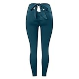 PMDKLSPQ Butt Lift Jogginghose Damen Seamless Leggings Freizeithose Blickdicht Freizeithose Scrunch Sweatpants Schleife Hohe Taille Yogahose Fitness Workout-Legging