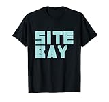 Site Bay Sight Bay Old School Buchstaben, hellblau, altmodisch T-S