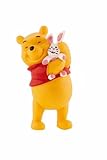 Bullyland 12328 - Spielfigur, Walt Disney Winnie Puuh, Winnie Puuh mit Häschen, ca. 6,3