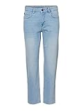 Noisy May NOS DE Damen NMJENNA NW STRGHT ANK KI013LB NOOS Jeans, Light Blue Denim, 28/34