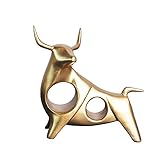 Taloit Kreative Kuh-Ornament, einfache Tierstatuen, Kunstharz, Kunsthandwerk, Einrichtung für Zuhause, Wohnzimmer, Büro Dek