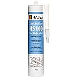 Hausa Sanitärsilikon HS100 Silikon weiß Bad Küche Dichtstoff Bausilikon Dichtmasse Fuge 310