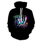 XDJSD Herren Pullover Herren Hoodie Plus Size Sweatshirt Paar Pullover Druck Kapuzenpullover Herren Casual Plus Size Shirt Schmetterling Druck