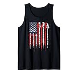 Gitarre mit amerikanischer Flagge, Rot / Weiß, patriotischer Musikliebhaber Tank Top