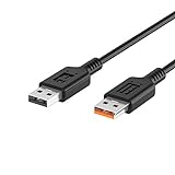 Superer USB A-Stecker zu USB A-Stecker Kabel, Ladekabel kompatibel für Lenovo Yoga 3 Pro 1370, Yoga 700 900, Yoga 3 11, Yoga 3 14 Laptop, Schnelllade-Netzkabel, 2M lang Datenkab