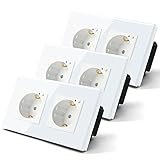 BSEED WLAN Smart Steckdose 16A, 2 Fach Intelligente Steckdose mit Verbrauchsmessung 3er Pack, arbeitet mit Amazon Alexa, Google Home, Timerfunktion, Fernbedienung auf NUR 2.4 GHz Netzwerk, Weiß