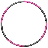 GenialProducts Hula Hoop Reifen Erwachsene, Kinder, Fortgeschrittene, Anfänger, 1 kg, hochqualitativ, Bauchmuskelformung/Massage, Schaumstoff gepolstert, abnehmbare 8 Wellenteile per Click